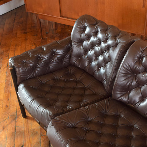 Arne Norell ‘Coja’ 3-Seater Sofa in Tufted Leather