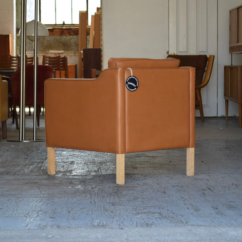 Caramel Leather Armchair
