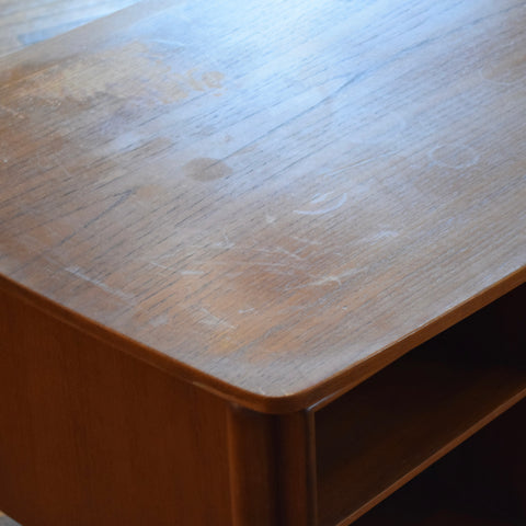 Teak Desk w/ Rear Bookcase