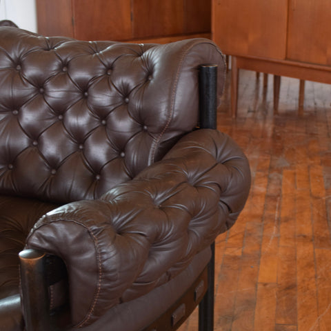 Arne Norell ‘Coja’ Chair in Tufted Leather