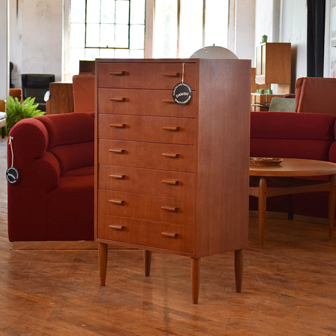 Vintage Teak Tallboy Desser