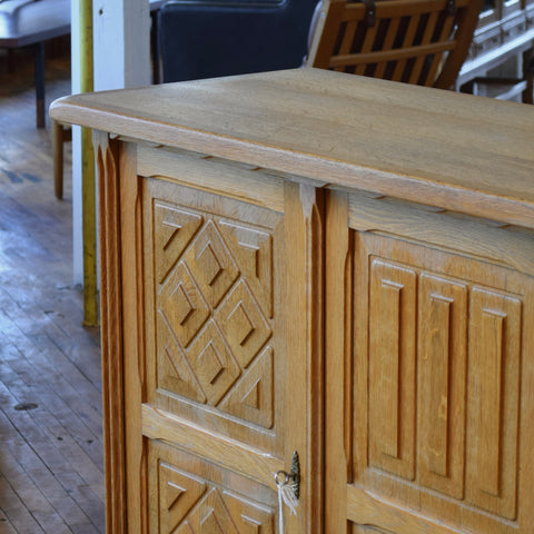 Vintage Oak Highboard Attributed to Henning Kjaernulf