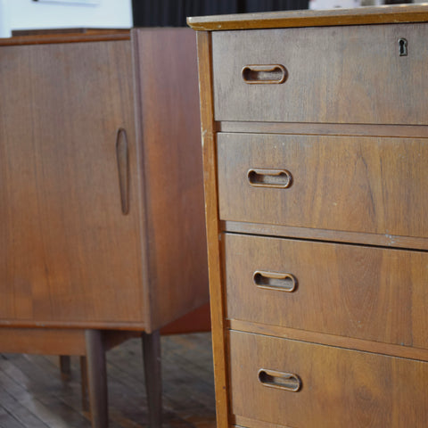 Teak Tallboy Dresser