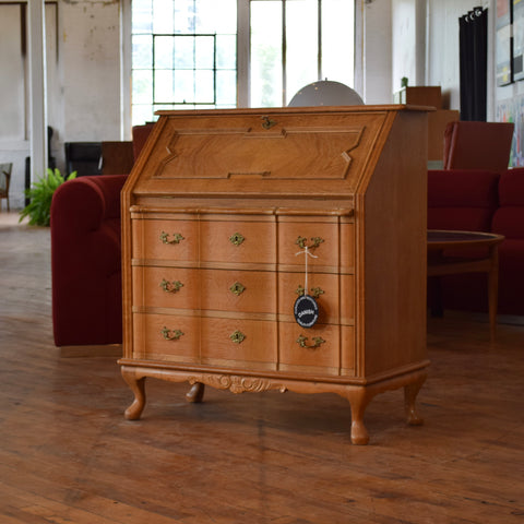 Vintage Danish Oak Bureau