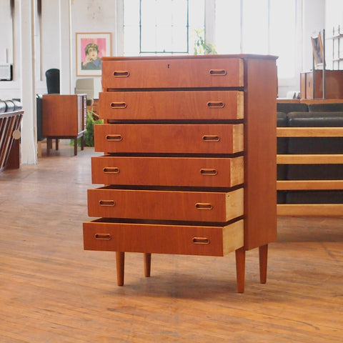 Teak Tallboy Dresser