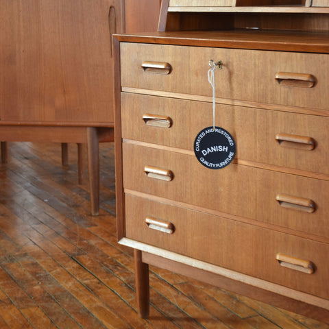 Teak Lowboy Dresser w/ Upper Storage