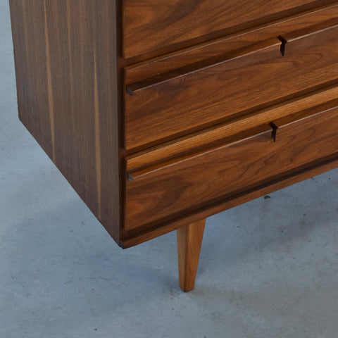 Restored Walnut 9-Drawer Dresser