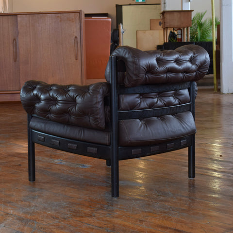 Arne Norell ‘Coja’ Chair in Tufted Leather