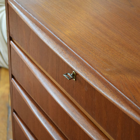 Danish Teak Tallboy Dresser