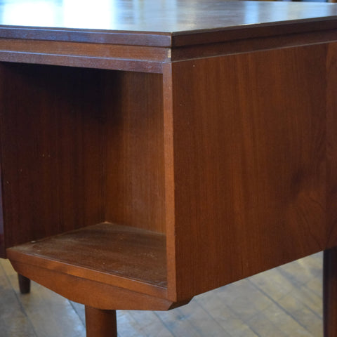 Teak Desk w/ Rear Bookcase