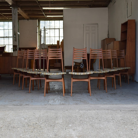 Set of 10 Vintage Teak Model 83 Dining Chairs by Boltinge Stolefabrik