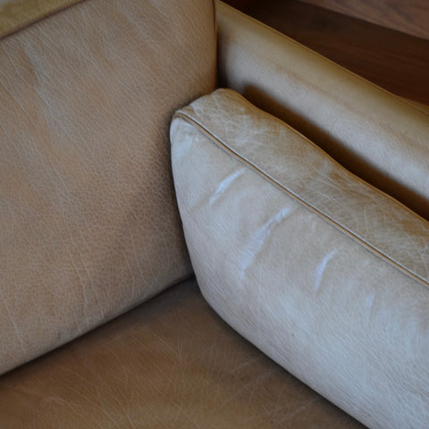 Patina’d Leather 3-Seater Sofa