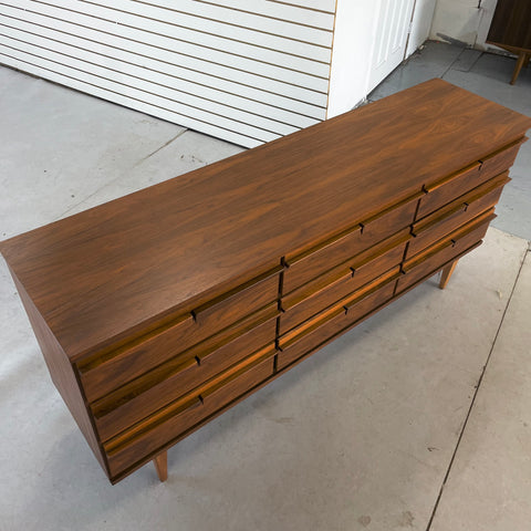Restored Walnut 9-Drawer Dresser