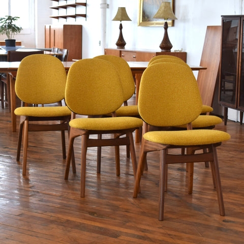 Set of 6 Teak Shield-Back Dining Chairs by Arne Hovmand Olsen