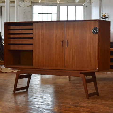 Rare Teak Highboard by Clausen & Son