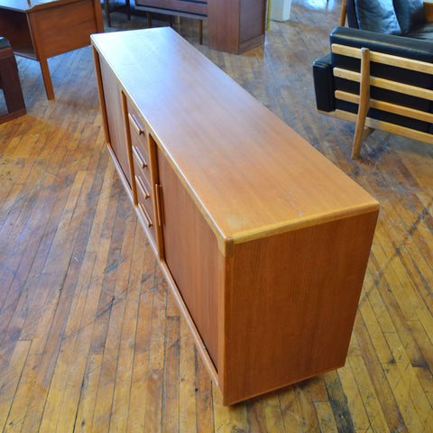 Vintage Tambour Door Teak Sideboard by Dyrlund