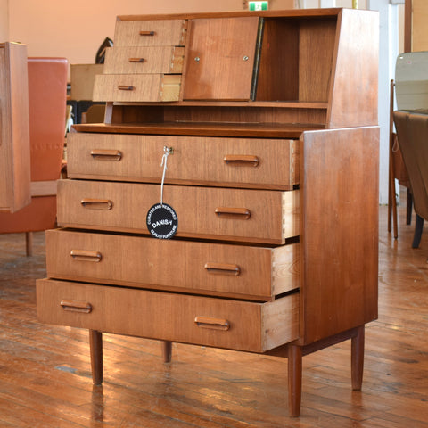Teak Lowboy Dresser w/ Upper Storage