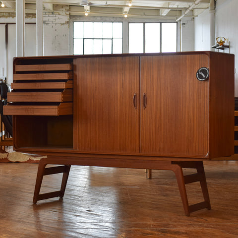 Rare Teak Highboard by Clausen & Son