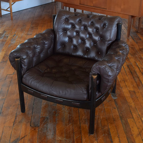 Arne Norell ‘Coja’ Chair in Tufted Leather