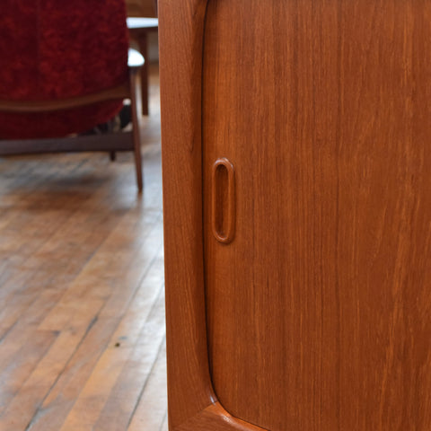Teak Highboard w/ Brass Accents