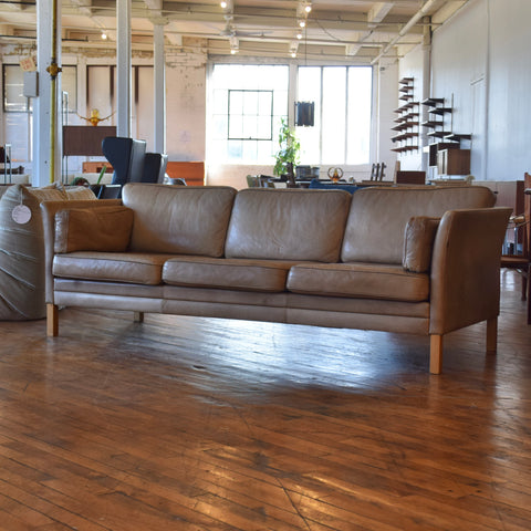 Patina’d Leather 3-Seater Sofa