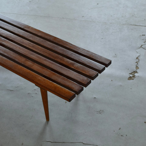 Vintage Teak Slat Bench/Coffee Table