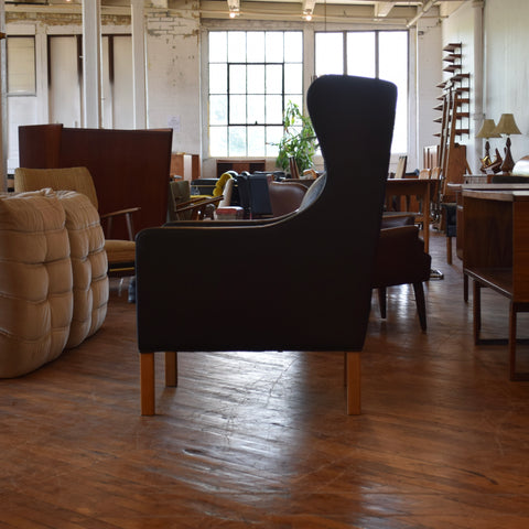 Leather High Back Arm Chair