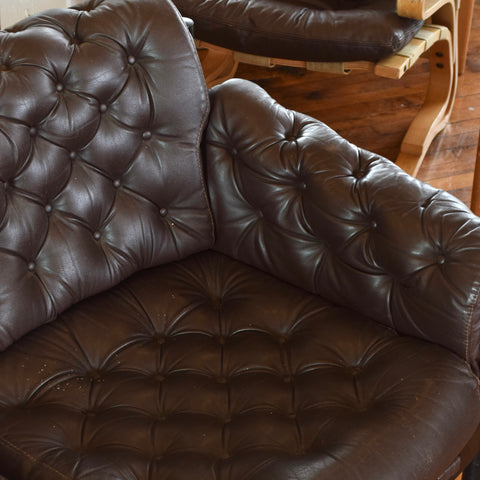 Arne Norell ‘Coja’ 3-Seater Sofa in Tufted Leather