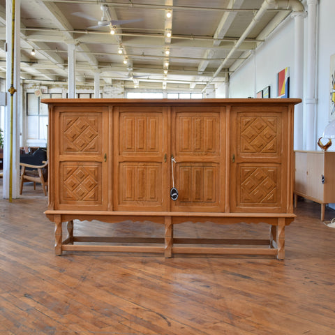 Vintage Oak Highboard Attributed to Henning Kjaernulf