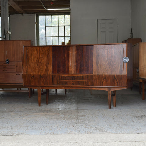 Rosewood Highboard w/ Angled Doors