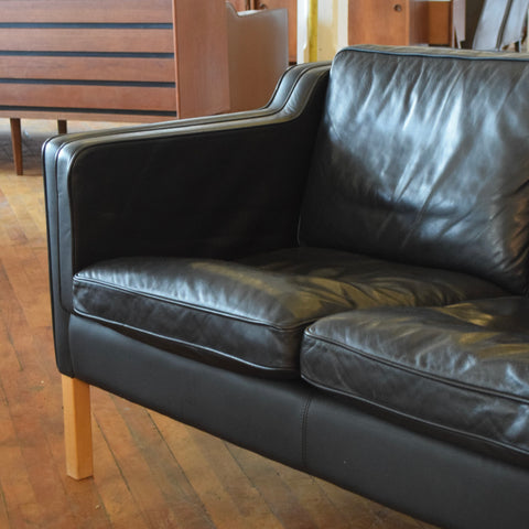 Black Leather Loveseat