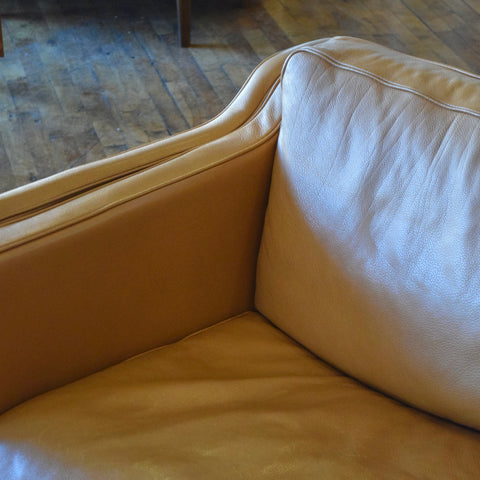 Caramel Leather 3-Seater Sofa
