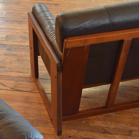 Leather 3-Seater Sofa by Moveis Corazza