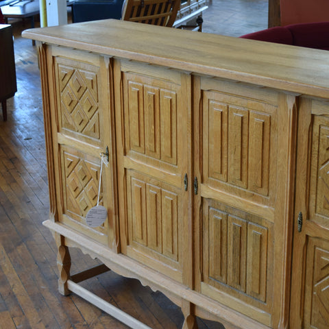 Vintage Oak Highboard Attributed to Henning Kjaernulf