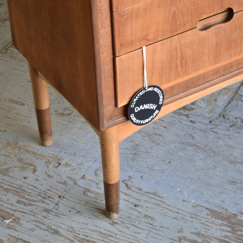 Teak & Oak Compact Highboard/Gentleman's Dresser