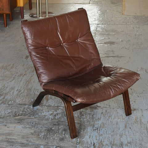 Leather Bentwood Lounge Chair by Farstrup