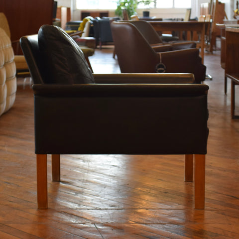 Leather Arm Chair w/ Down Fill by Hans Olsen