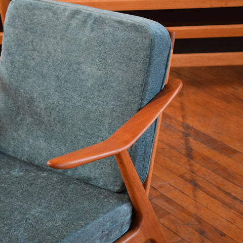 H. Brockmann Petersen Danish Teak & Oak Lounge Chair