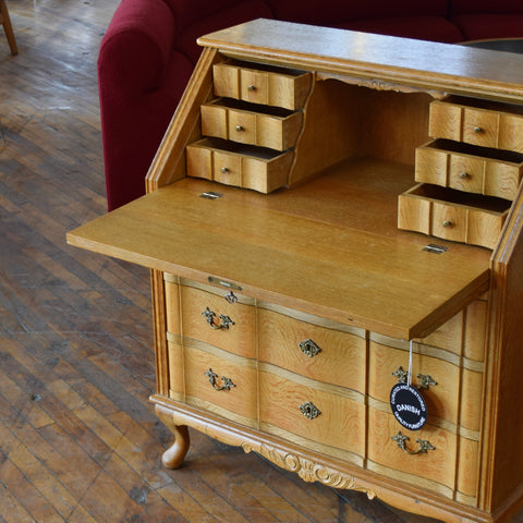 Vintage Danish Oak Bureau