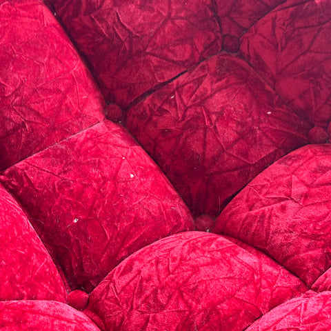 R. Huber Scoop Chair in Crushed Velvet