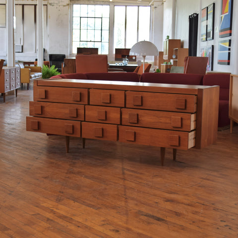 Teak 9-Drawer Dresser