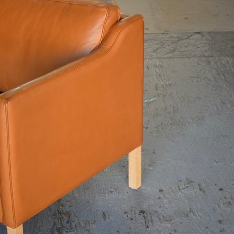 Caramel Leather Armchair