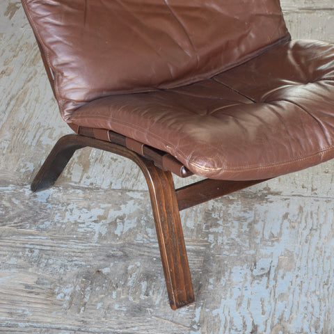 Leather Bentwood Lounge Chair by Farstrup