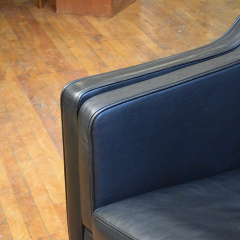 Black Leather Loveseat by Stouby