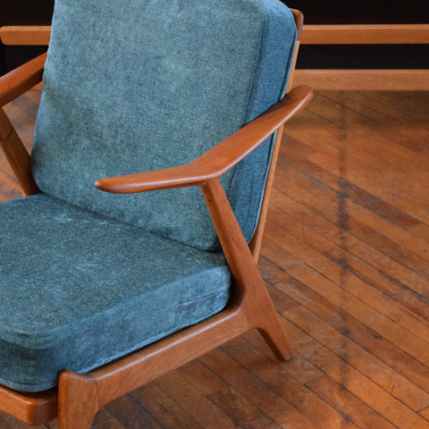 H. Brockmann Petersen Danish Teak & Oak Lounge Chair