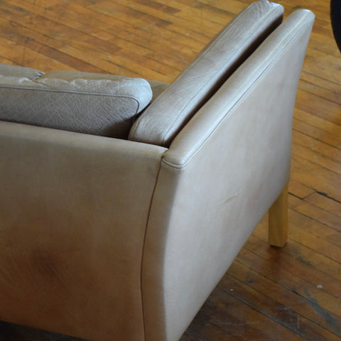 Patina’d Leather 3-Seater Sofa by Stouby