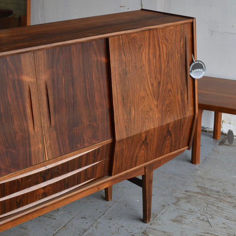 Rosewood Highboard w/ Angled Doors
