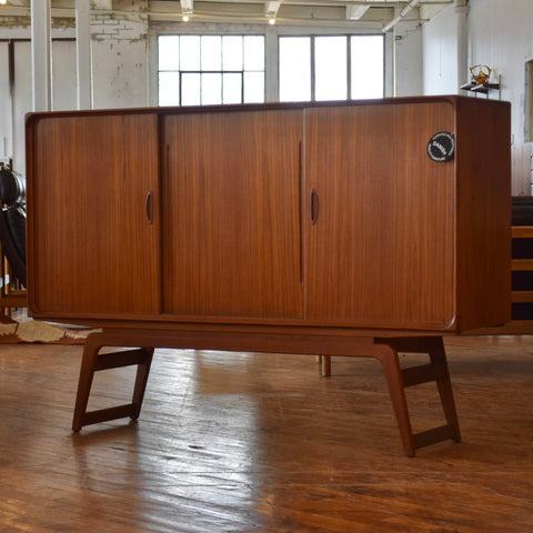 Rare Teak Highboard by Clausen & Son