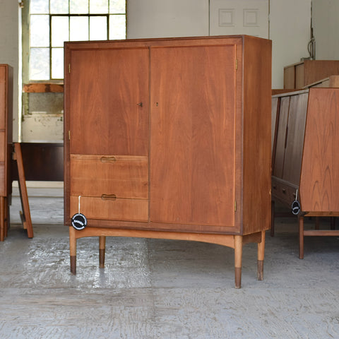 Teak & Oak Compact Highboard/Gentleman's Dresser