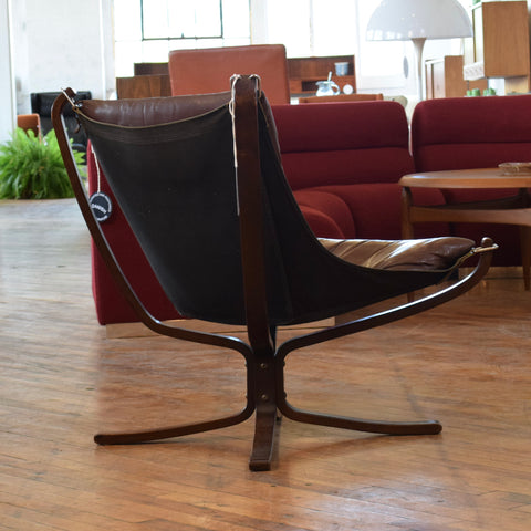 Vintage Leather Falcon Chair
